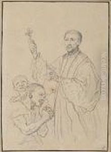 A Study Of A Saint With Supplicants