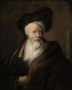 Portrait Of A Bearded Man, Bust-length, In A Fur Hat And Furtrimmed Brown Coat by Christian Wilhelm Ernst Dietrich