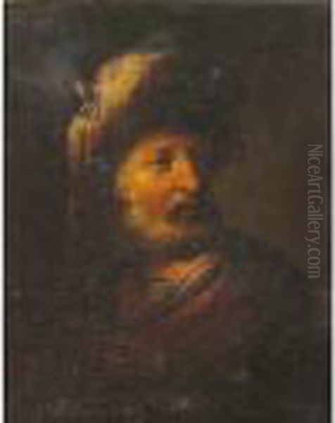 Portrait D'homme En Buste En Costume Oriental - view 1