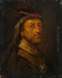 Portrait Of A Bearded Gentleman,bust-length by Christian Wilhelm Ernst Dietrich