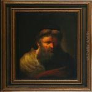 A Portrait Of A Bearded Man by Christian Wilhelm Ernst Dietrich