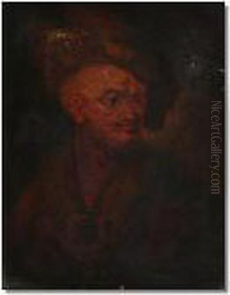Dietriech, Half-length Portrait Of A Man Wearing A Feathered Hat And Fur-edged Cloak - view 1