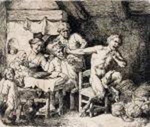 Der Satyr Beim Bauern by Christian Wilhelm Ernst Dietrich