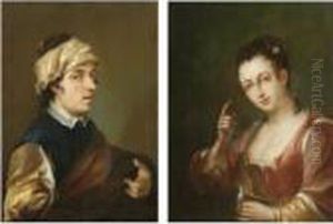 Portrait Of A Lady, Half-length, Holding A Small Songbird