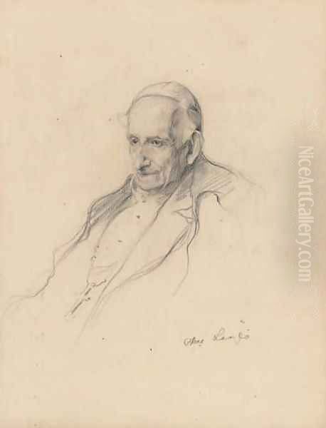 Portrait of His Holiness, Pope Leo XIII, half-length, in contemplation - view 1