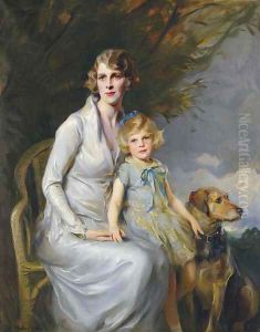 Mrs Paul Bridgeman and Miss Jeannine Bridgeman by Philip Alexius De Laszlo