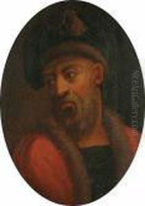 Portrait Of A Bearded Man, 
Bust-length, In A Fur Trimmed Hat And Coat; And A Portrait Of A Bearded 
Man In A Turban by Christian Wilhelm Ernst Dietrich