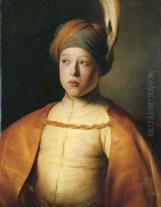 Portrait of a boy in Persian dress