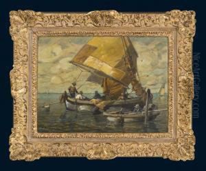 Fischerboote by Ludwig Dill