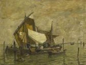 Venezianische Fischerboote. by Ludwig Dill