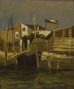 Im Hafen Von Sottomarina/chioggia. by Ludwig Dill