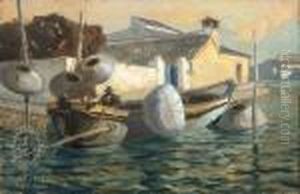 Abend Beichioggia by Ludwig Dill