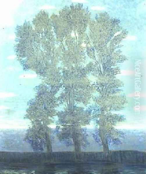 Trees Before a Lake - view 1