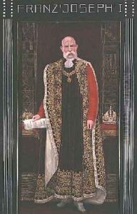 Emperor Franz Joseph I of Austria 1830-1916 wearing the official robes of the Order of the Golden Fleece 1910 by Wilhelm List
