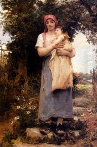 A Mother Holding Her Child by Georges Laugee