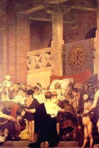 Death of Saint Genevieve (center panel)