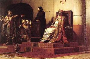 Pope Formosus and Stephen VII by Jean-Paul Laurens