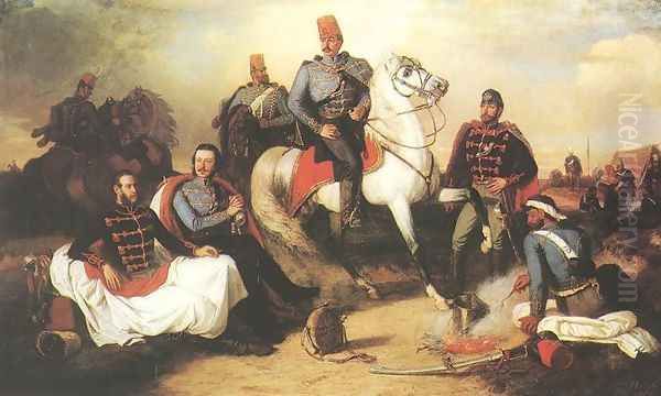 Hussar Officiers at Camp 1857 - view 1