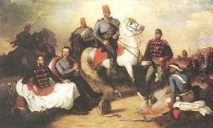 Hussar Officiers at Camp 1857