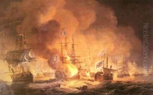 Battle of the Nile, August 1st 1798 at 10 pm by Thomas Luny