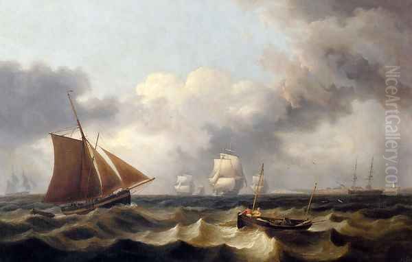 Shipping Off The Coast by Thomas Luny