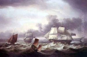 Shipping off Plymouth Sound by Thomas Luny