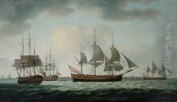 Merchant Vessels off the Coast 1783 - view 1