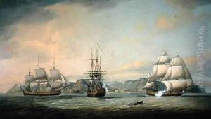 East Indiaman Ceres off St Helena 1788