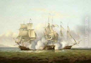 HMS Gore in Action With the French Brigs Palinure and Pilade 2