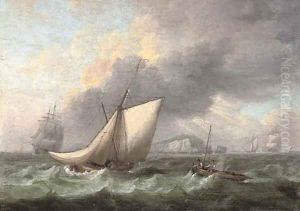 Shipping in a squall off the Needles by Thomas Luny