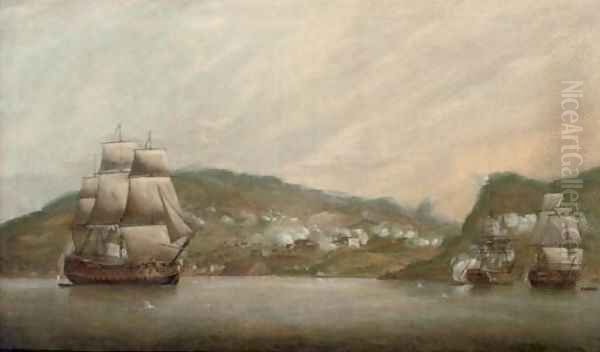 The British bombardment - view 1