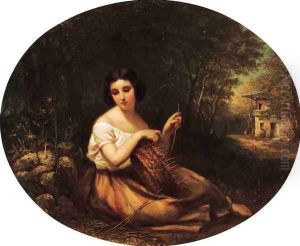 Weaving a Basket by Louis Lang