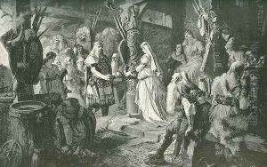 Frithiof at the Court of King Ring by Ferdinand Leeke