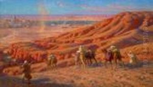 Caravane Se Dirigeant Vers Ghardaia