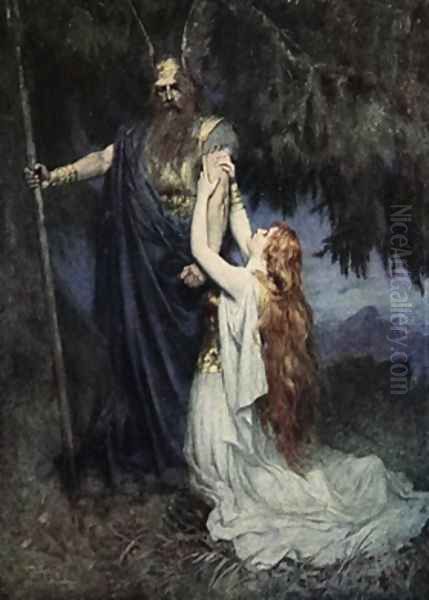 Brunhilde knelt at his feet - view 1