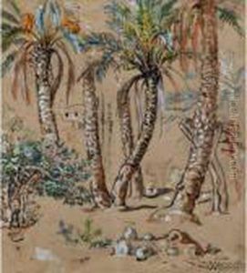 Palmiers Dans L'oasis by Alphonse Etienne Dinet
