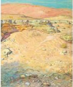 Paysage Dans La Region De Biskra by Alphonse Etienne Dinet