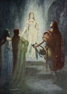 He saw a beautiful woman by Ferdinand Leeke