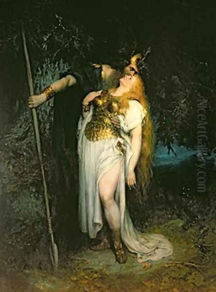 Wotan Bidding Farewell to Brunhilde - view 1