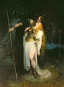 Wotan Bidding Farewell to Brunhilde by Ferdinand Leeke