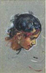 Fillette A La Boucle D'oreille by Alphonse Etienne Dinet
