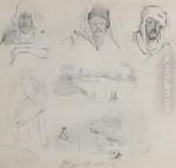 Etudes De Trois Personnages Arabes - view 1