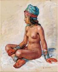 Baigneuse Dans La Palmeraie