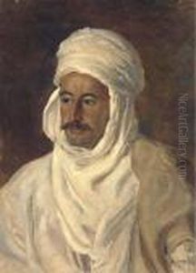 Portrait Of Ahmed Es Seghir ('baba Ahmed') by Alphonse Etienne Dinet