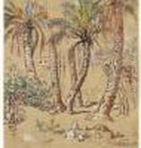 Palmiers. by Alphonse Etienne Dinet