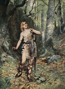 Then in silence a bird sang to him by Ferdinand Leeke