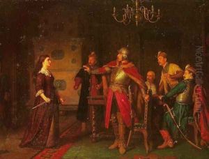 Anna Dorota Chrzanowska in the Castle at Trembowla by Leopold Loeffler
