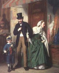 In Front of a Shop by Leopold Loeffler
