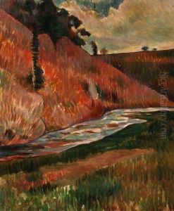 Breton landscape, 1889 by Charles Laval