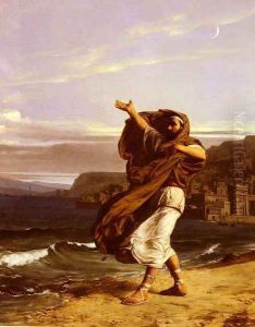 Demosthene S'Exerce A La Parole (Demosthenes Practising His Oratory) by Jean-Jules-Antoine Lecomte du Nouy